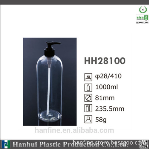 Best selling 1000ml PET bottle for shampoo/factory design/any color is welcome